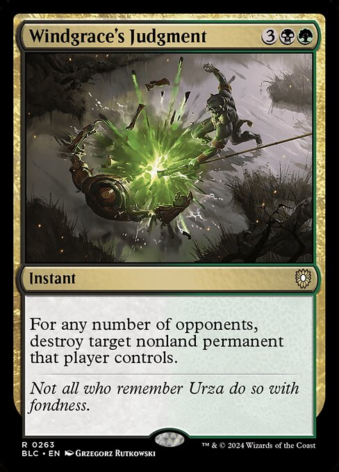 For any number of opponents, destroy target nonland permanent that player controls.