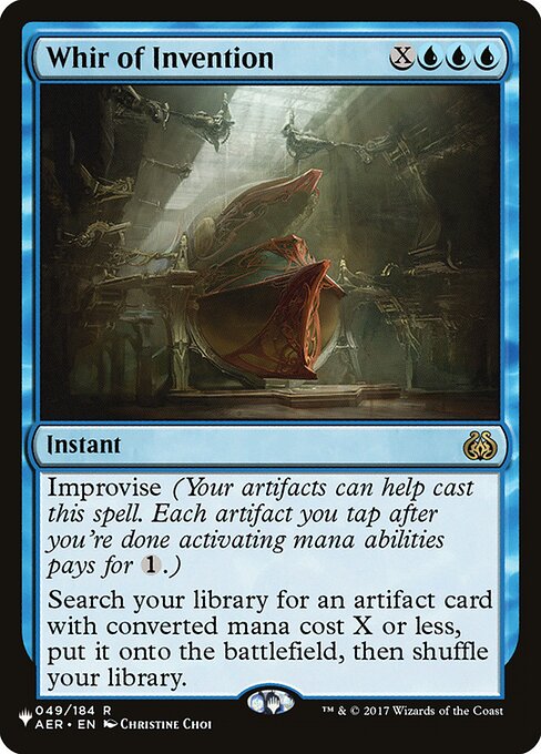 Improvise (Your artifacts can help cast this spell. Each artifact you tap after you're done activating mana abilities pays for {1}.)
Search your library for an artifact card with mana value X or less, put it onto the battlefield, then shuffle.