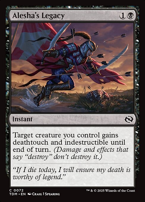 Target creature you control gains deathtouch and indestructible until end of turn. (Damage and effects that say "destroy" don't destroy it.)