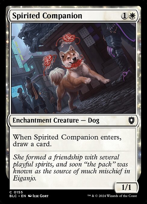 When Spirited Companion enters, draw a card.