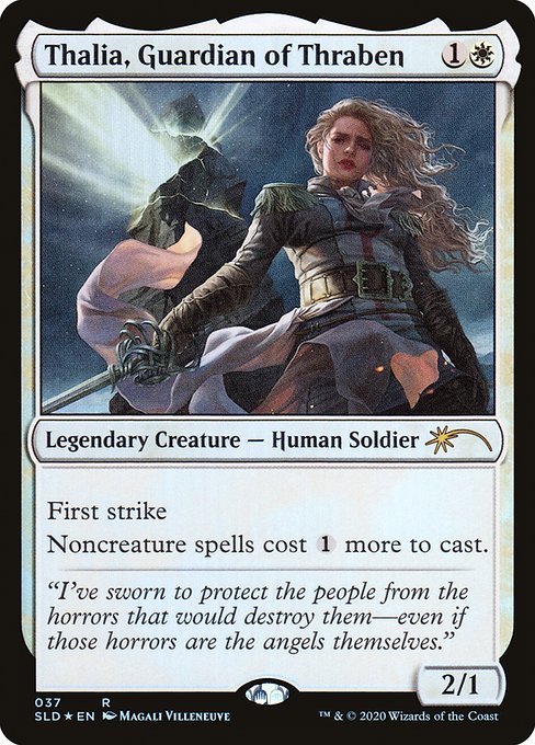 First strike
Noncreature spells cost {1} more to cast.