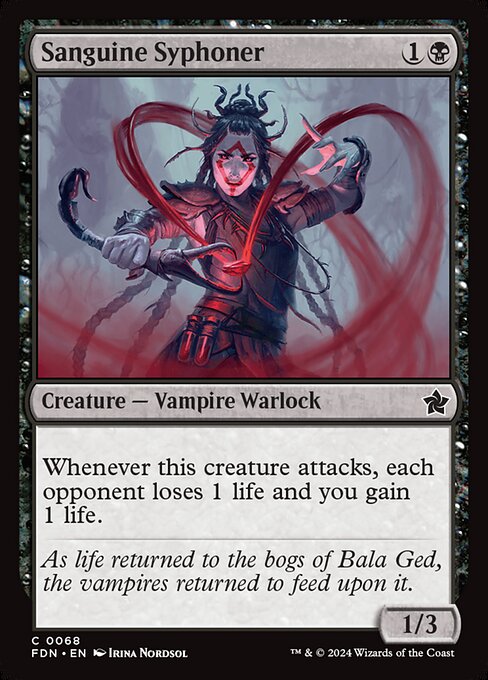 Whenever this creature attacks, each opponent loses 1 life and you gain 1 life.