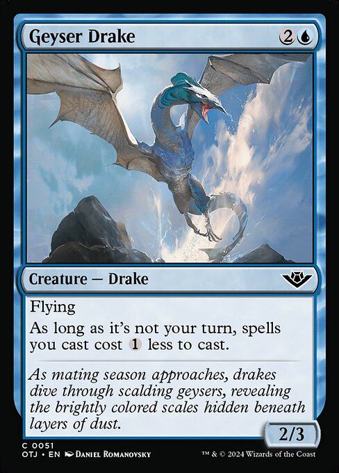 Flying
As long as it's not your turn, spells you cast cost {1} less to cast.