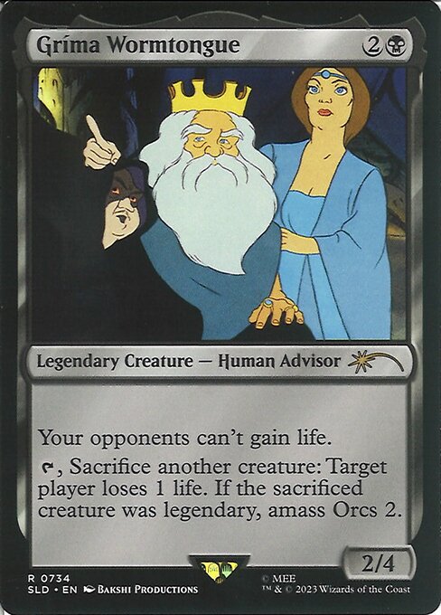 Your opponents can't gain life.
{T}, Sacrifice another creature: Target player loses 1 life. If the sacrificed creature was legendary, amass Orcs 2.