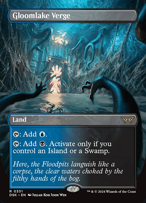{T}: Add {U}.
{T}: Add {B}. Activate only if you control an Island or a Swamp.
