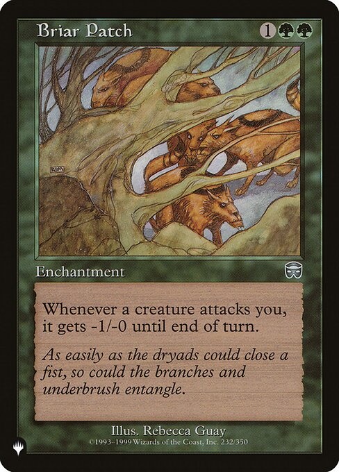 Whenever a creature attacks you, it gets -1/-0 until end of turn.