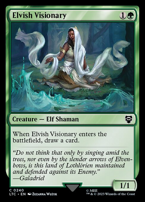 When Elvish Visionary enters the battlefield, draw a card.
