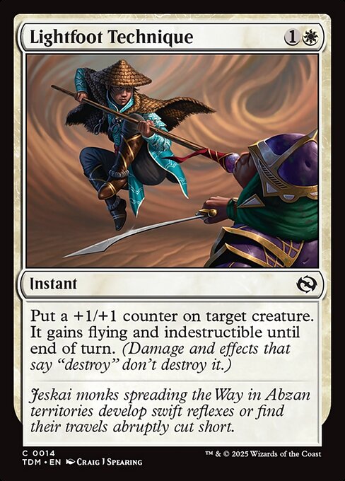 Put a +1/+1 counter on target creature. It gains flying and indestructible until end of turn. (Damage and effects that say "destroy" don't destroy it.)