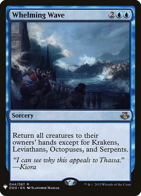 Return all creatures to their owners' hands except for Krakens, Leviathans, Octopuses, and Serpents.