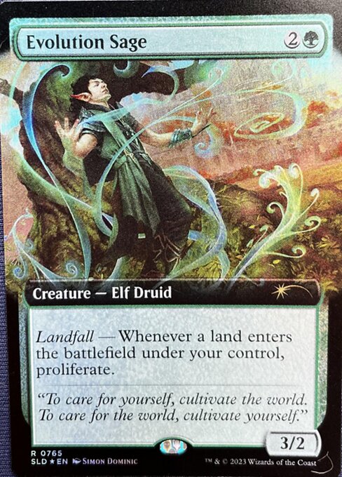 Landfall — Whenever a land enters the battlefield under your control, proliferate. (Choose any number of permanents and/or players, then give each another counter of each kind already there.)