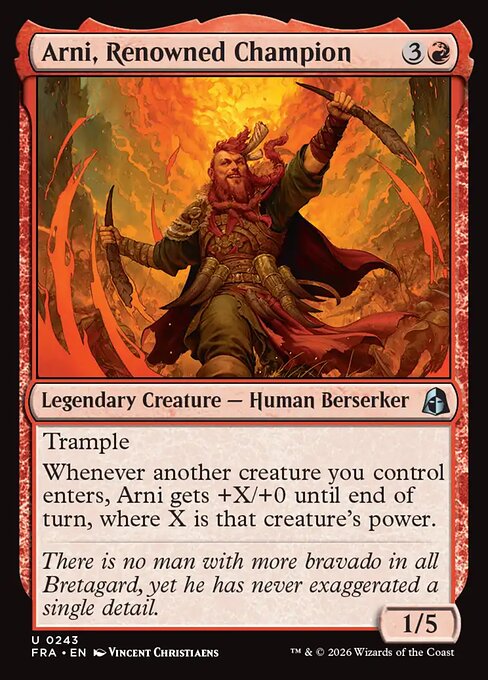 Arni, Renowned Champion (Foil)