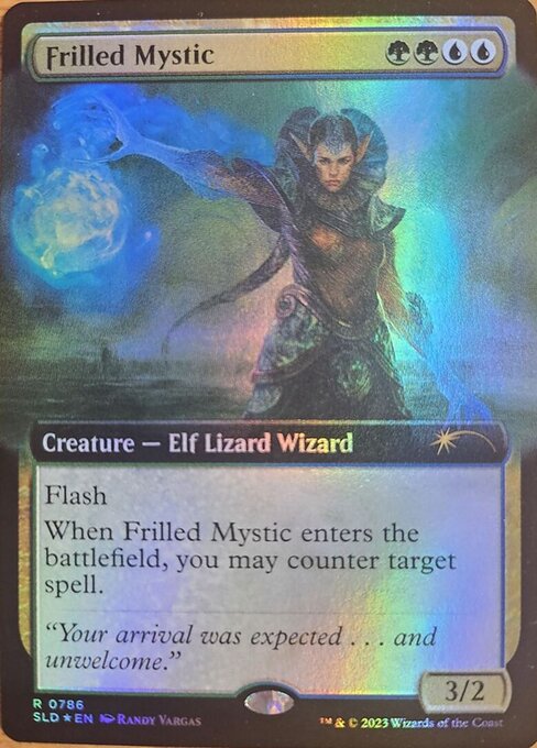 Flash
When Frilled Mystic enters the battlefield, you may counter target spell.