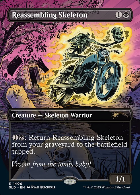 {1}{B}: Return Reassembling Skeleton from your graveyard to the battlefield tapped.