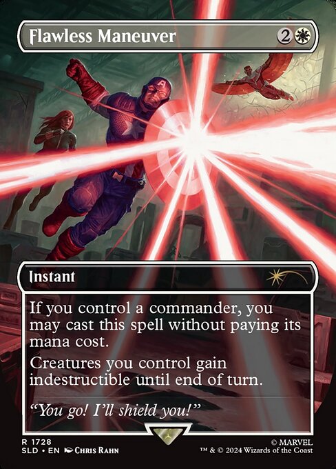 If you control a commander, you may cast this spell without paying its mana cost.
Creatures you control gain indestructible until end of turn.