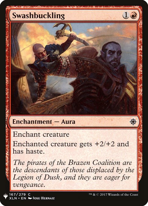 Enchant creature
Enchanted creature gets +2/+2 and has haste.