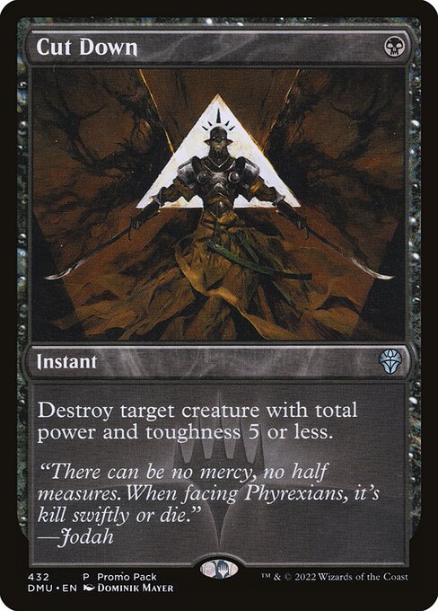 Destroy target creature with total power and toughness 5 or less.