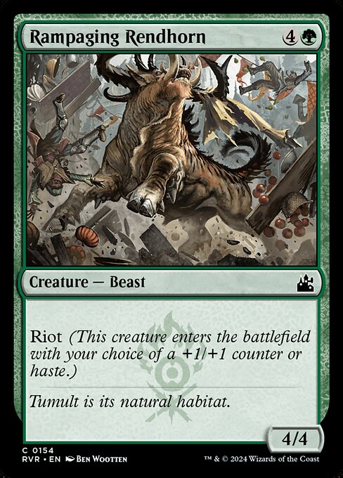 Riot (This creature enters the battlefield with your choice of a +1/+1 counter or haste.)
