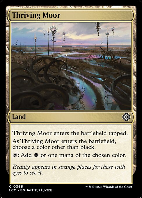 This land enters tapped. As it enters, choose a color other than black.
{T}: Add {B} or one mana of the chosen color.