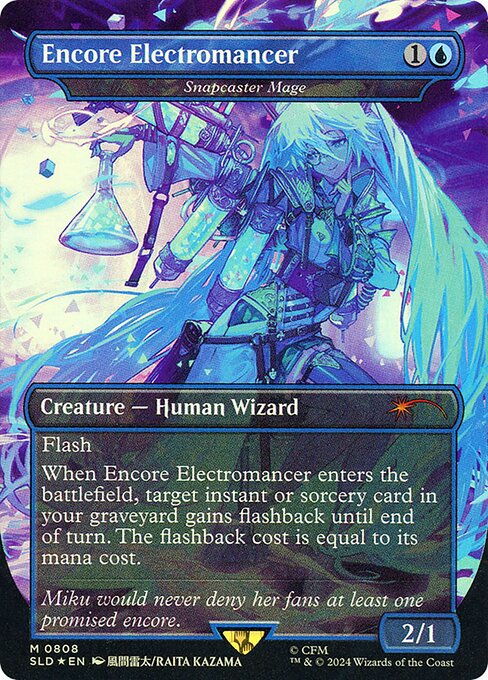 Flash
When this creature enters, target instant or sorcery card in your graveyard gains flashback until end of turn. The flashback cost is equal to its mana cost. (You may cast that card from your graveyard for its flashback cost. Then exile it.)