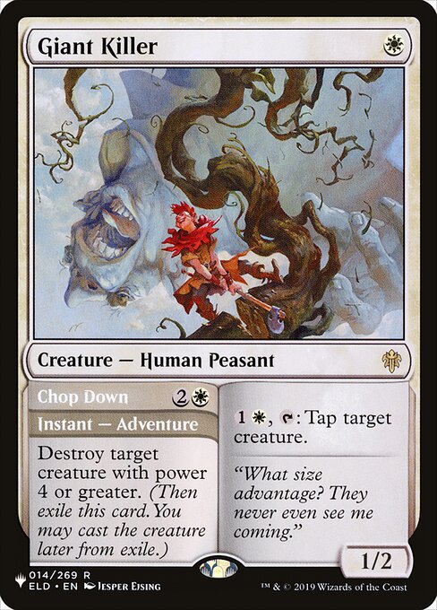{1}{W}, {T}: Tap target creature. Destroy target creature with power 4 or greater. (Then exile this card. You may cast the creature later from exile.)