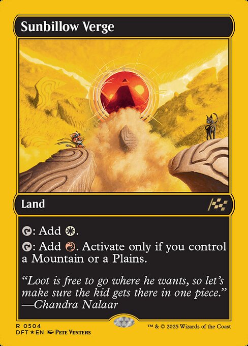{T}: Add {W}.
{T}: Add {R}. Activate only if you control a Mountain or a Plains.