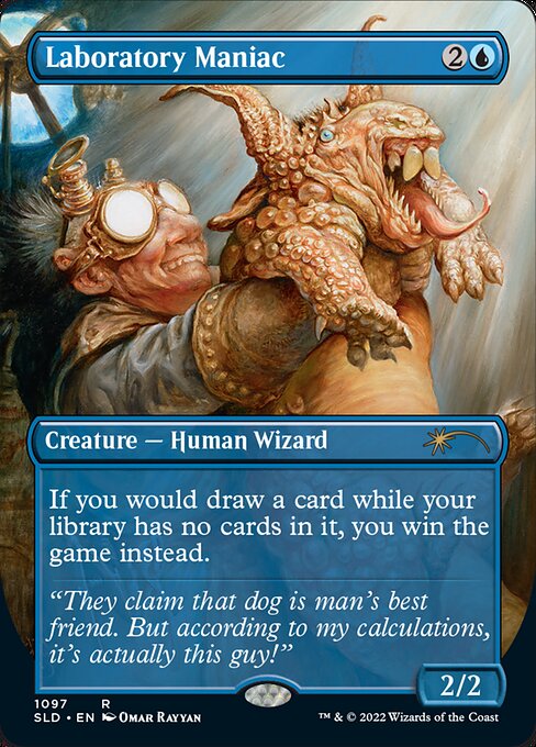If you would draw a card while your library has no cards in it, you win the game instead.