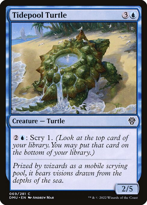 {2}{U}: Scry 1. (Look at the top card of your library. You may put that card on the bottom of your library.)