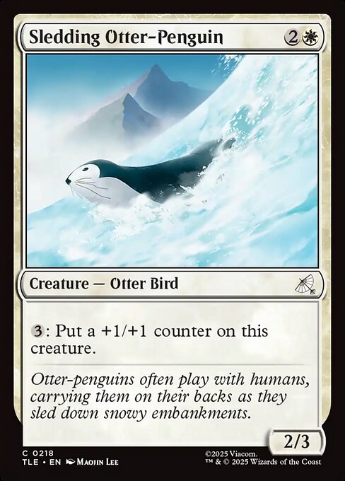 Sledding Otter-Penguin (Foil)