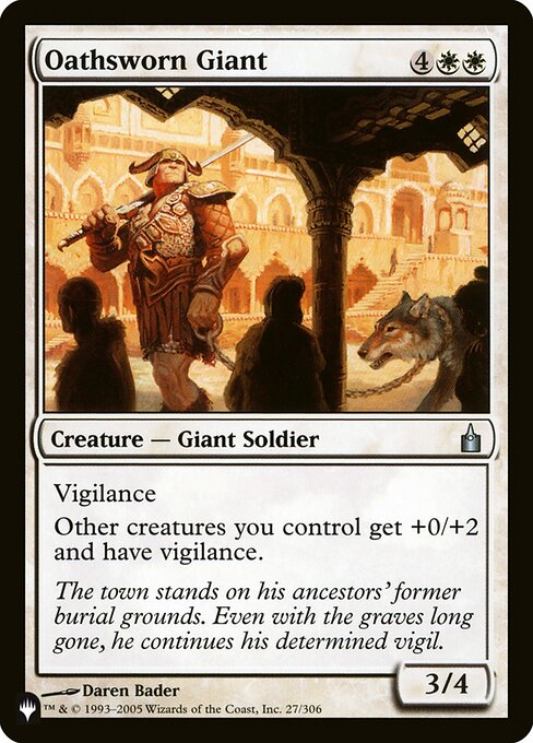 Vigilance
Other creatures you control get +0/+2 and have vigilance.
