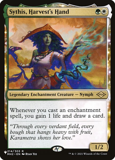 Whenever you cast an enchantment spell, you gain 1 life and draw a card.