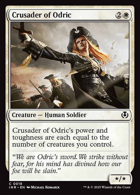 Crusader of Odric's power and toughness are each equal to the number of creatures you control.