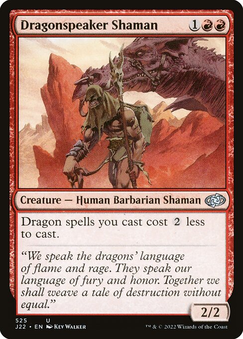 Dragon spells you cast cost {2} less to cast.