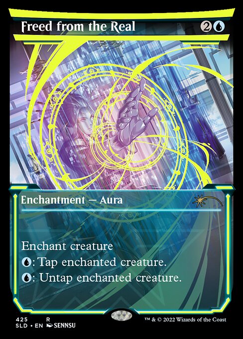 Enchant creature
{U}: Tap enchanted creature.
{U}: Untap enchanted creature.