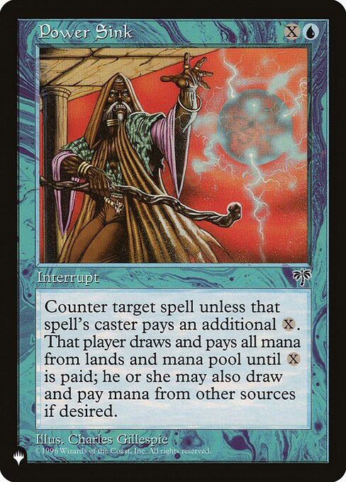 Counter target spell unless its controller pays {X}. If that player doesn't, they tap all lands with mana abilities they control and lose all unspent mana.