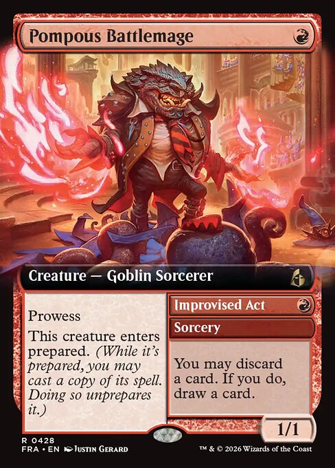 Pompous Battlemage // Improvised Act (Foil)
