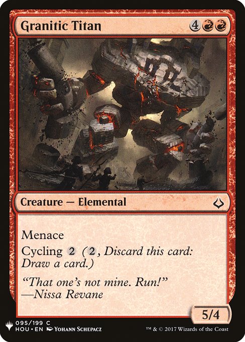 Menace
Cycling {2} ({2}, Discard this card: Draw a card.)