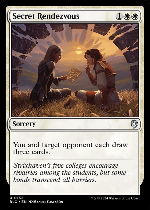 You and target opponent each draw three cards.