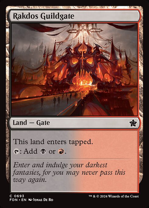 This land enters tapped.
{T}: Add {B} or {R}.