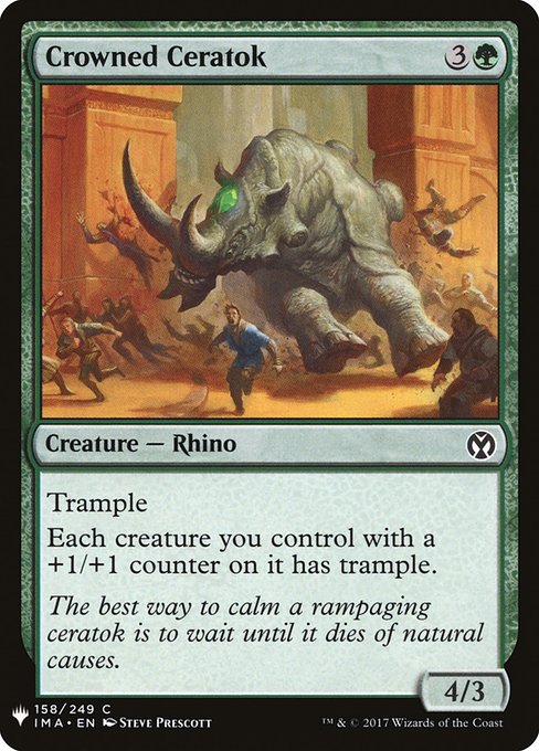 Trample
Each creature you control with a +1/+1 counter on it has trample.