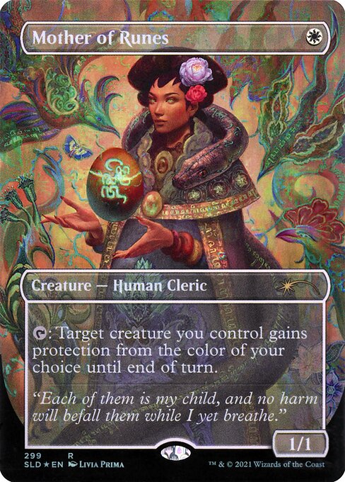{T}: Target creature you control gains protection from the color of your choice until end of turn.