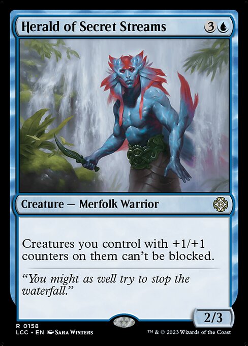 Creatures you control with +1/+1 counters on them can't be blocked.