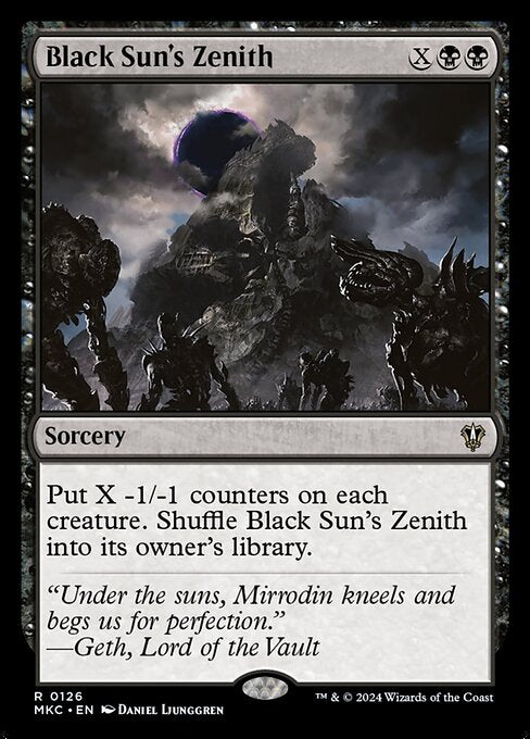 Put X -1/-1 counters on each creature. Shuffle Black Sun's Zenith into its owner's library.