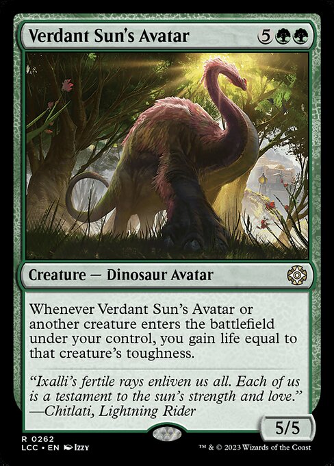 Whenever this creature or another creature you control enters, you gain life equal to that creature's toughness.