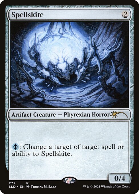 {U/P}: Change a target of target spell or ability to Spellskite. ({U/P} can be paid with either {U} or 2 life.)