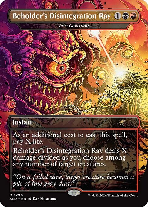 As an additional cost to cast this spell, pay X life.
Fire Covenant deals X damage divided as you choose among any number of target creatures.