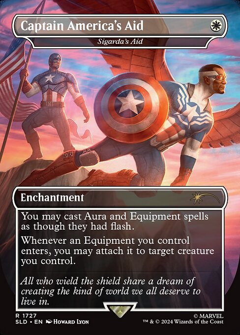 You may cast Aura and Equipment spells as though they had flash.
Whenever an Equipment you control enters, you may attach it to target creature you control.