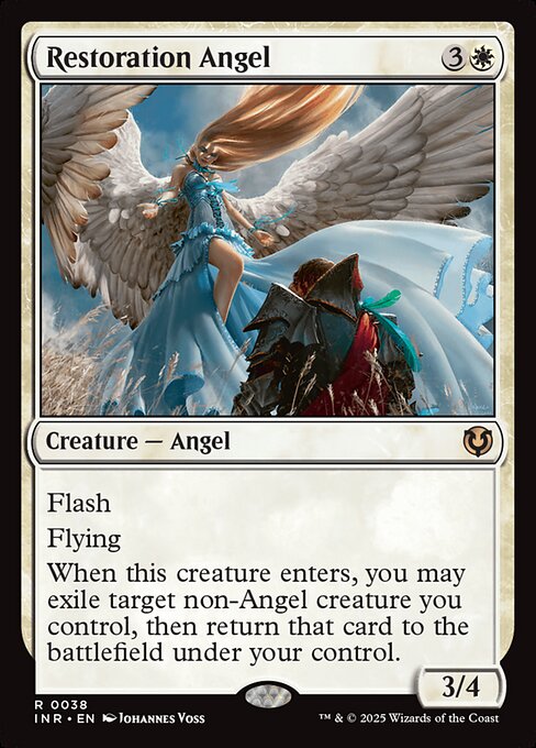 Flash
Flying
When this creature enters, you may exile target non-Angel creature you control, then return that card to the battlefield under your control.