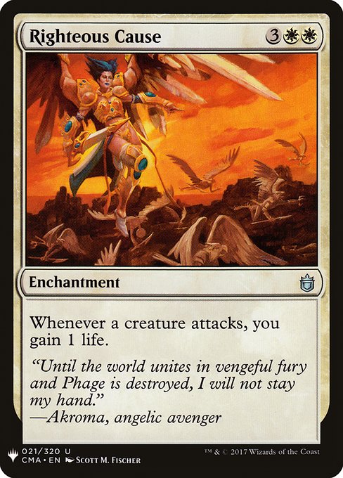 Whenever a creature attacks, you gain 1 life.