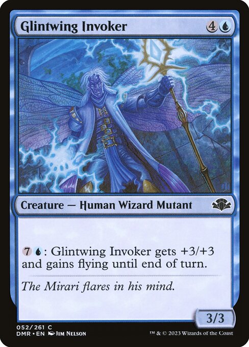 {7}{U}: Glintwing Invoker gets +3/+3 and gains flying until end of turn.