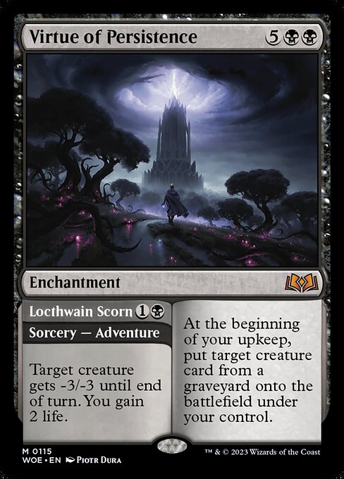 At the beginning of your upkeep, put target creature card from a graveyard onto the battlefield under your control. Target creature gets -3/-3 until end of turn. You gain 2 life.